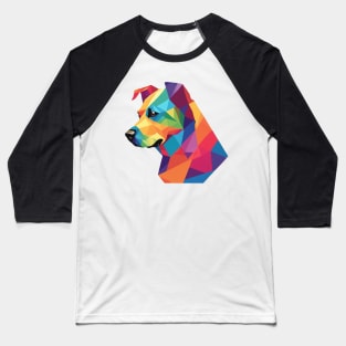 Geometrical Dog, vibrant, calm brown eyes Baseball T-Shirt